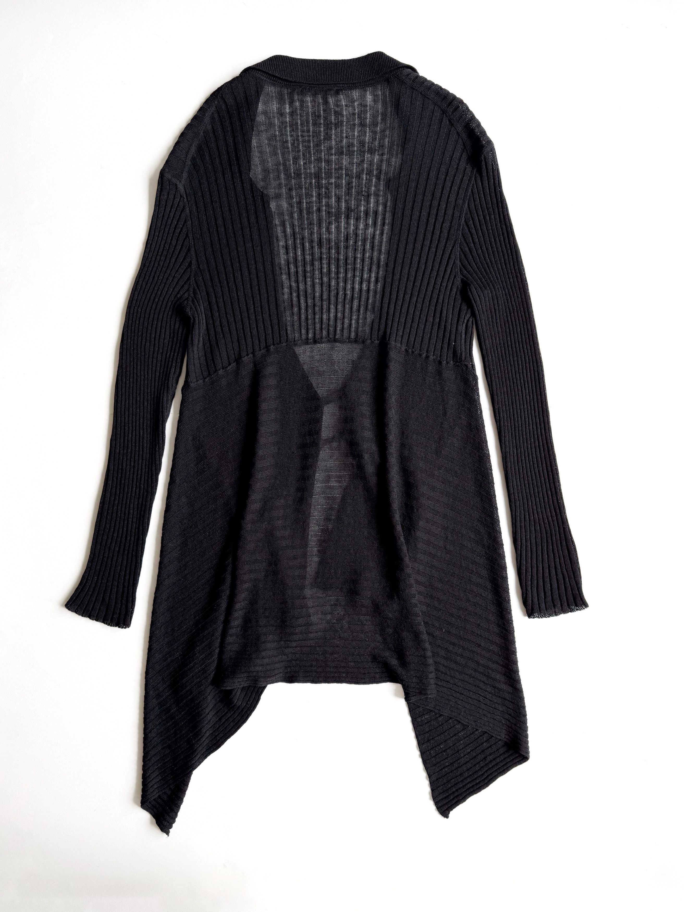 Annette Gortz Annette Görtz Linen Blend Ribbed Knit Cardigan Open Front Size L / US 10 / IT 46 - 6 Thumbnail
