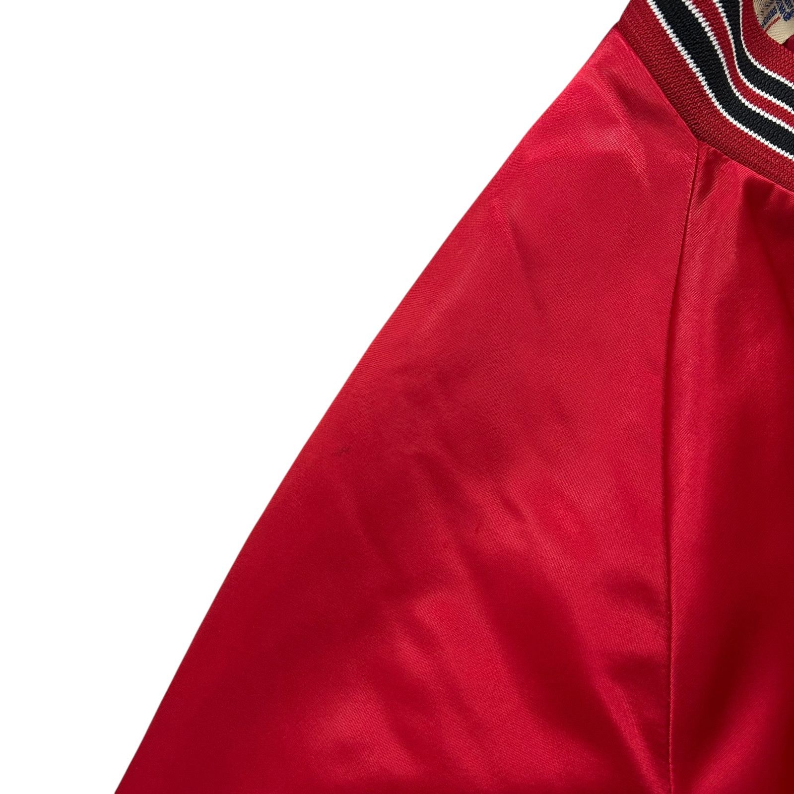 NHL 90s CHICAGO BLACKHAWKS CHALK LINE SATIN JACKET SPELL OUT Size US L / EU 52-54 / 3 - 8 Thumbnail