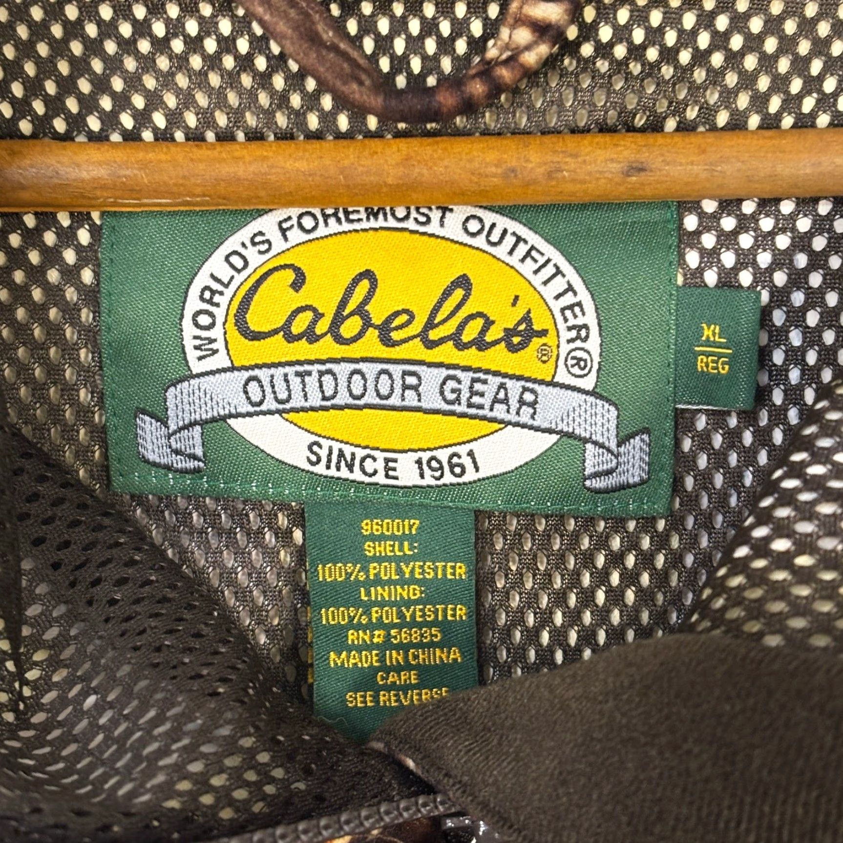 Vintage Cabela's Jacket XL Brown Seclusion 3D Camouflage Hunting Hooded Outdoor Windbreaker Zip Pockets Full Zip Casual Mens Size US XL / EU 56 / 4 - 4 Thumbnail