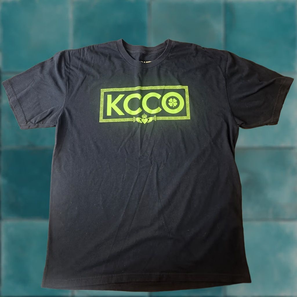 Vintage KCCO Chive Shirt Mens XL Black Tee Clover Graphic Keep Calm Chive On Minor Stain Size US XL / EU 56 / 4 - 1 Thumbnail