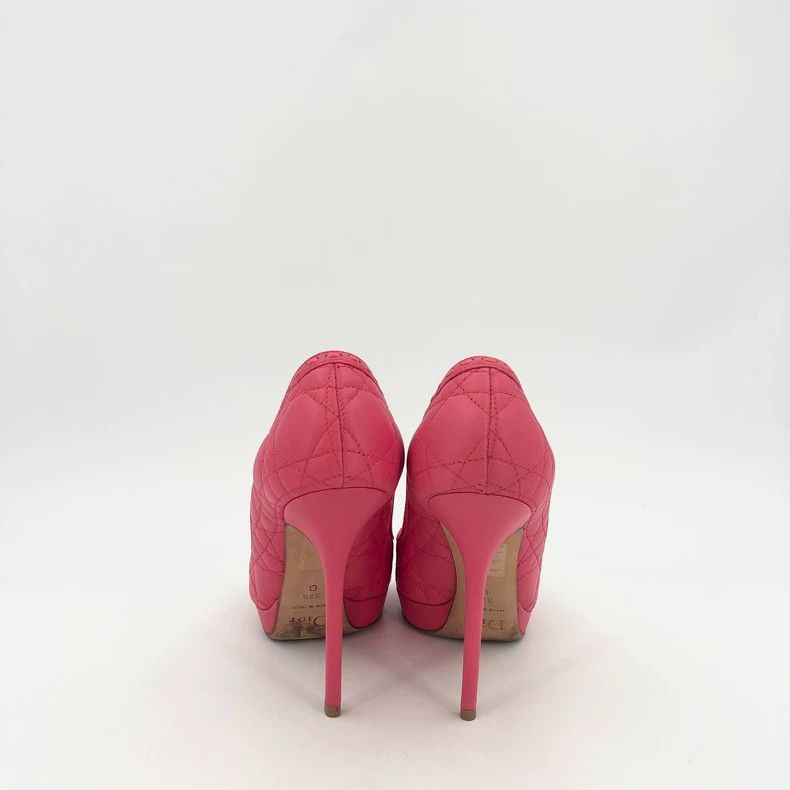 Dior Christian Dior Pink Bow Peep Toe Heels-2506 Size US 6.5 / IT 36.5 - 4 Thumbnail