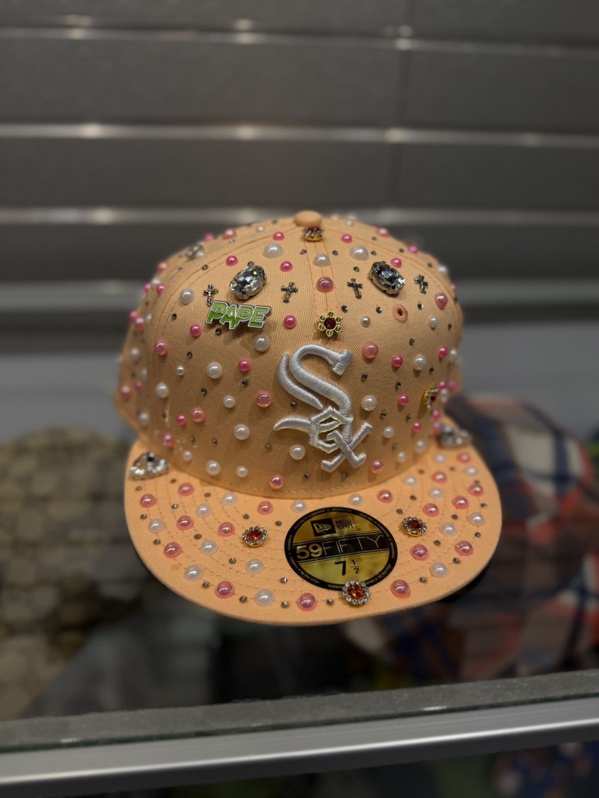 Other PAPE Fitted Hat Stone Crystal Brand New 7 1/2 Size ONE SIZE - 1 Thumbnail