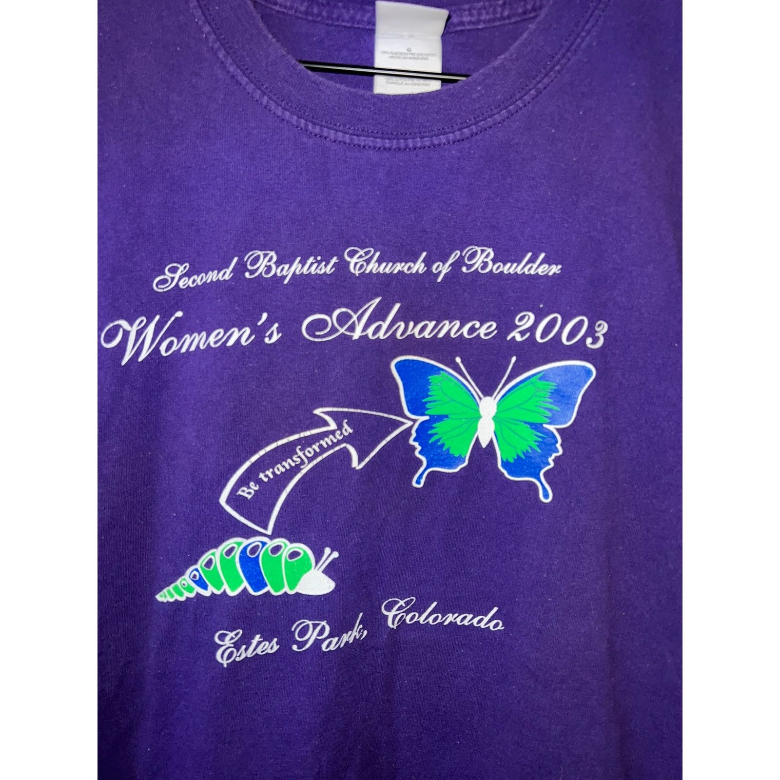 Gildan Vintage Womens Advance Shirt Estes Park Church Jesus Tee L Size US L / EU 52-54 / 3 - 2 Thumbnail