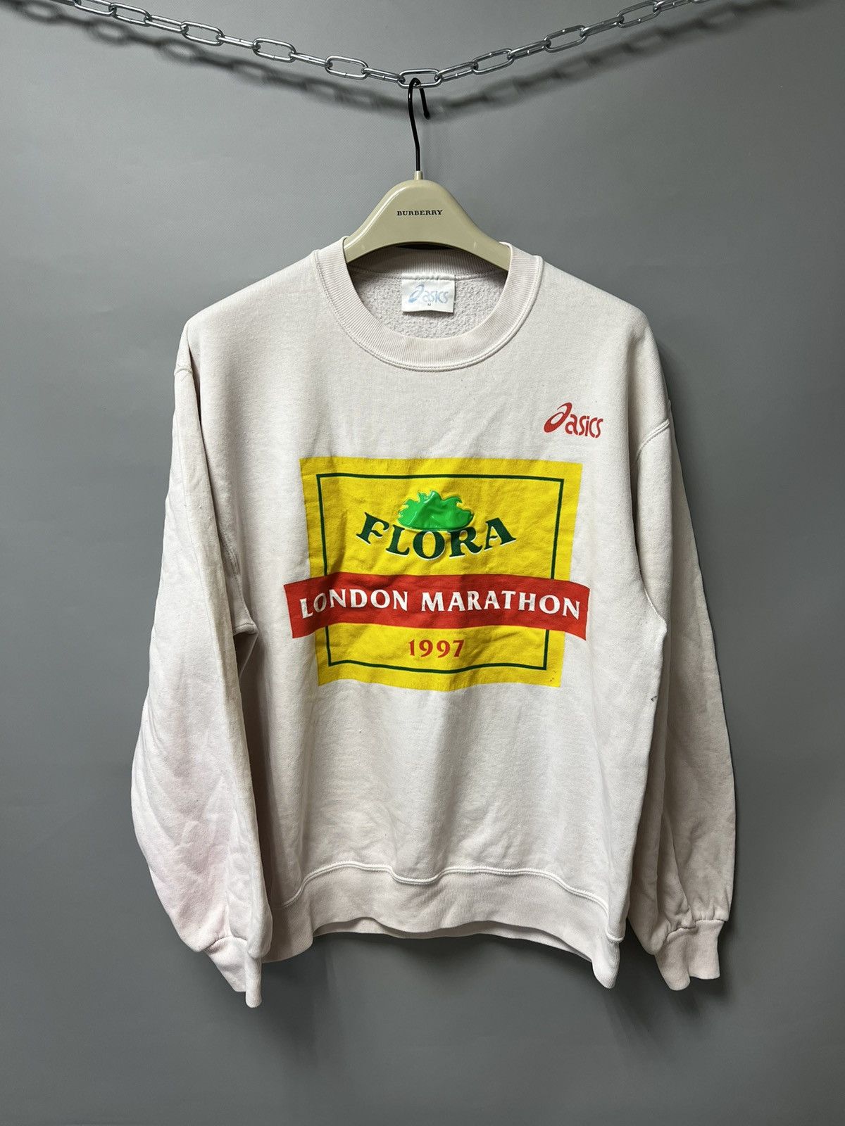 Asics 1997 Rare ASICS London Marathon “Flora” sweatshirt Size US M / EU 48-50 / 2 - 1 Thumbnail
