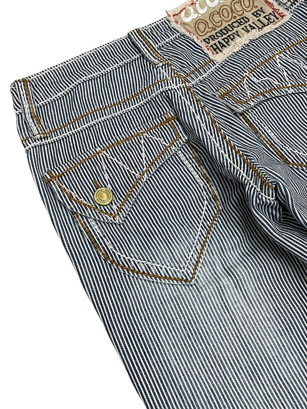 Japanese Brand Q.Coco Hickory Hard Stiching Old Money Flare Denim Size 26" / US 2 / IT 38 - 12 Thumbnail
