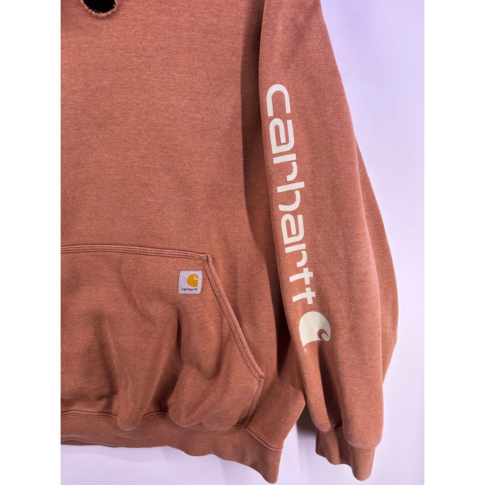 Carhartt Burnt Orange Carhartt Hoodie XL Loose Fit Size US XL / EU 56 / 4 - 5 Thumbnail