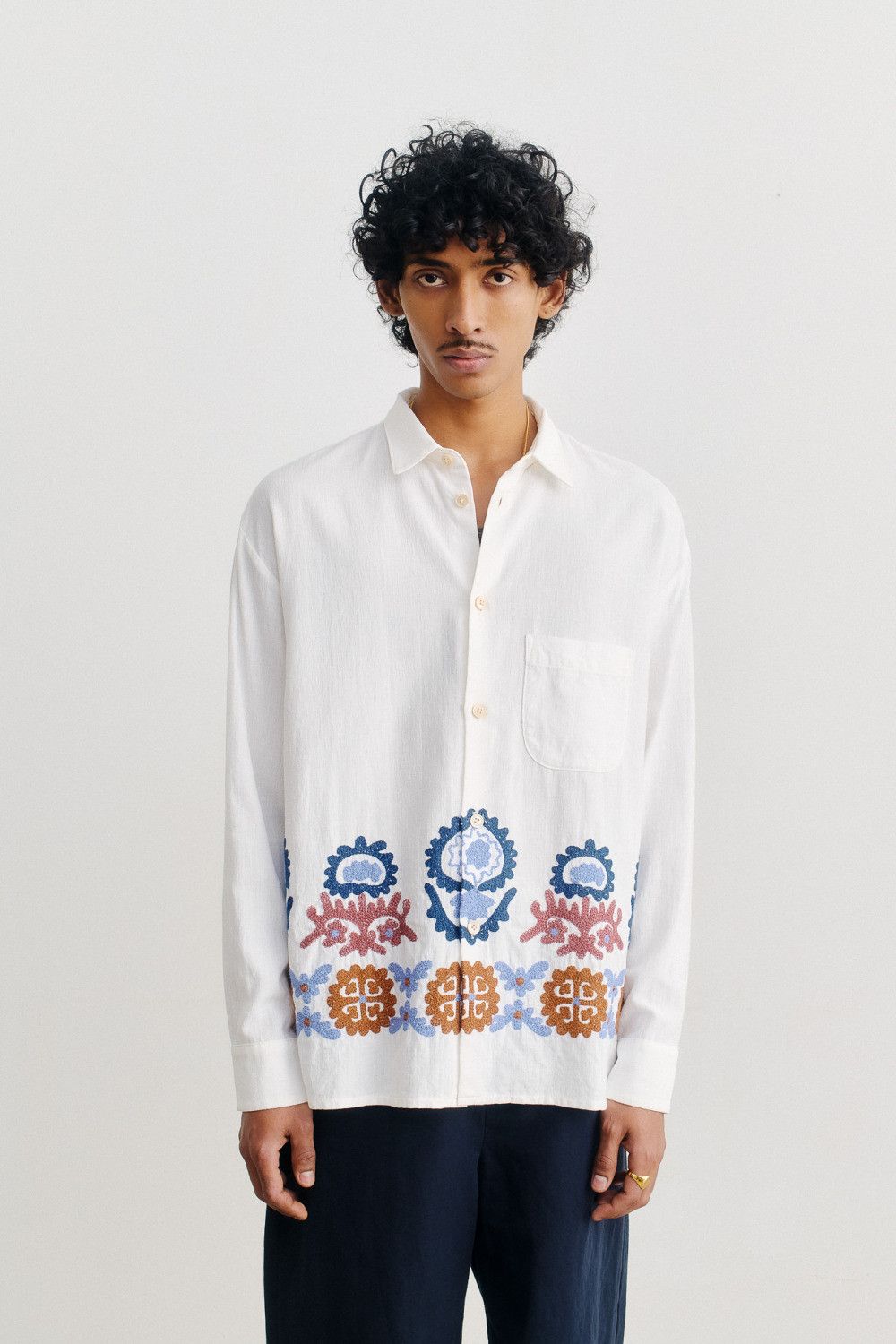 A Kind Of Guise 💚 SS24 A Kind Of Guise Gusto Shirt Blossom Trim NEW Size US M / EU 48-50 / 2 - 2 Thumbnail
