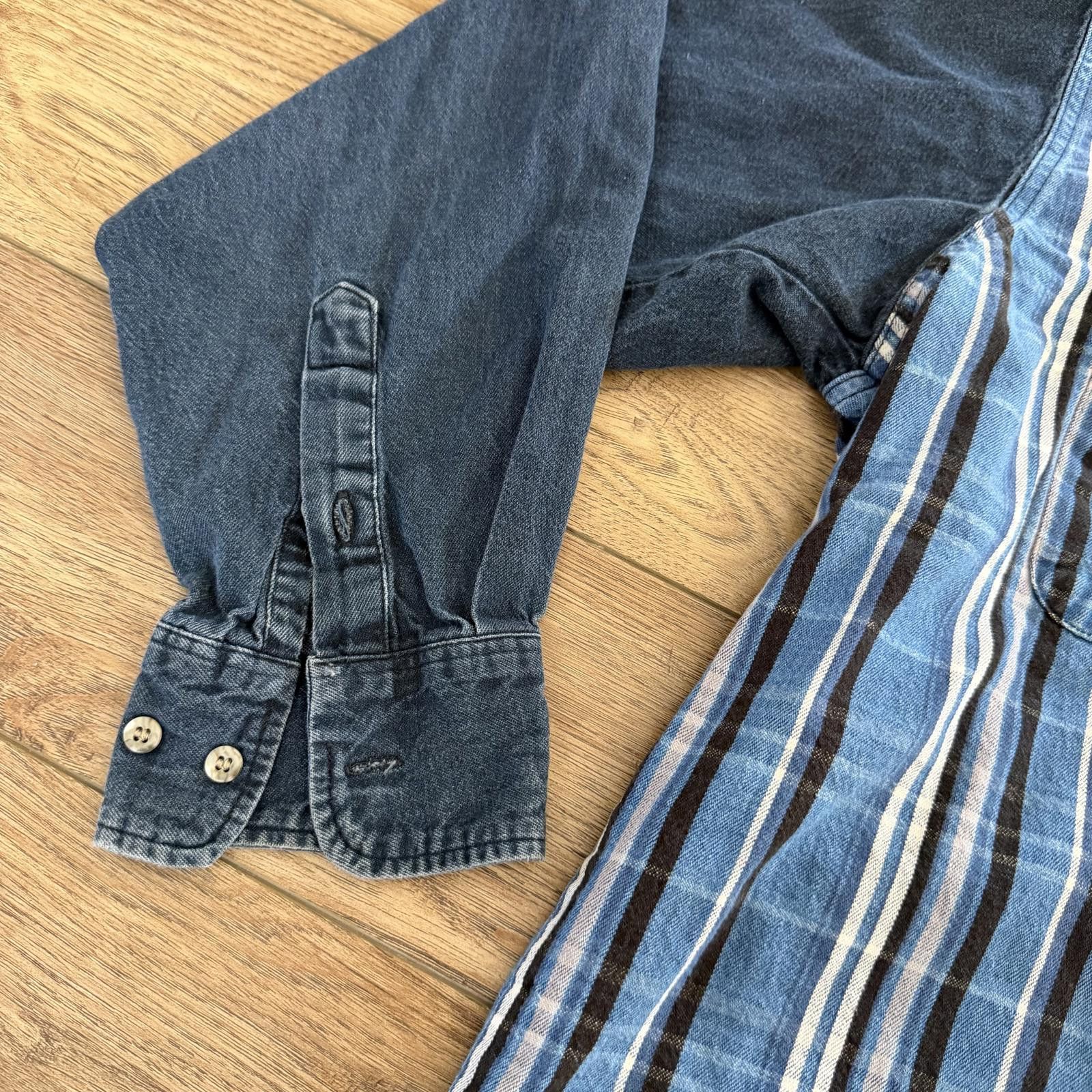 Wrangler Vintage Wrangler Western Denim Brushpopper Shirt Cowboy Size US XL / EU 56 / 4 - 4 Thumbnail