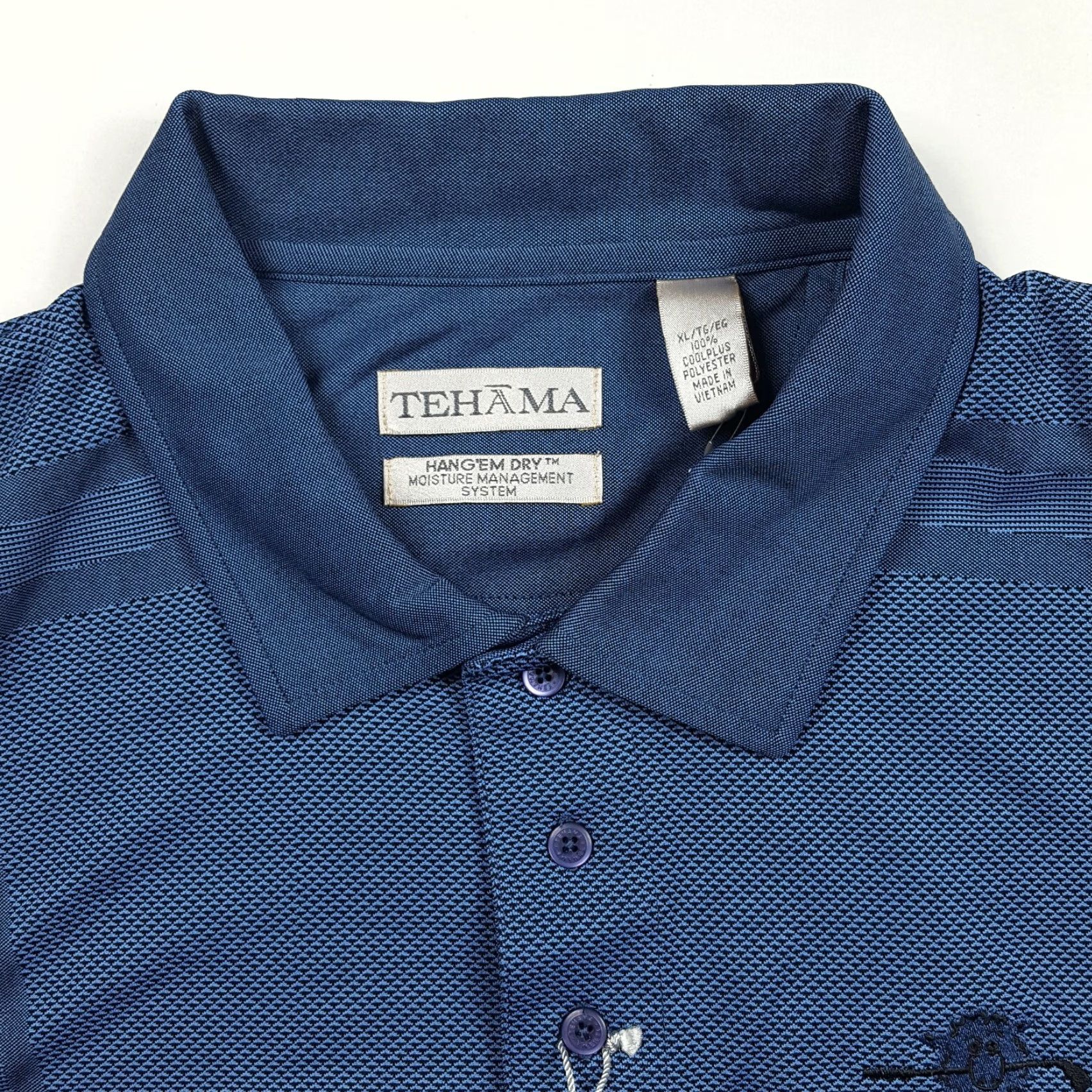 Vintage VINTAGE Tehama Golf Polo Shirt Mens XL Blue Short Sleeve Collared Knit Button Logo Striped 90s Retro Sports Tennis Casual All Seasons Shirt Size US XL / EU 56 / 4 - 4 Thumbnail