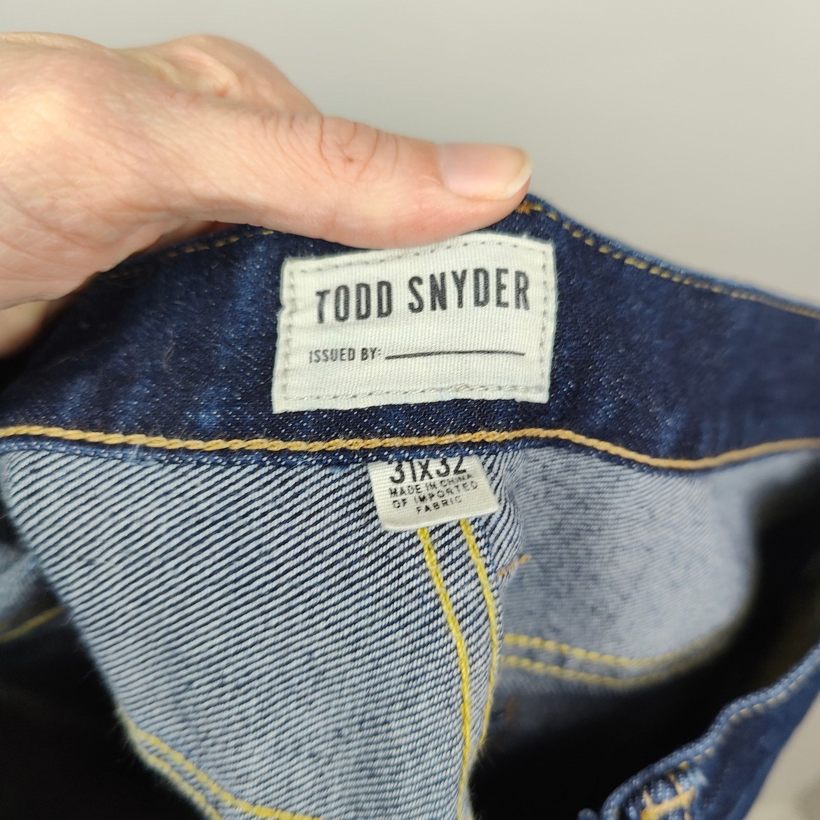 Todd Snyder Todd Snyder Slim Fit Jeans Mens 31x32 Dark Wash Slim Fit Size US 31 - 7 Thumbnail