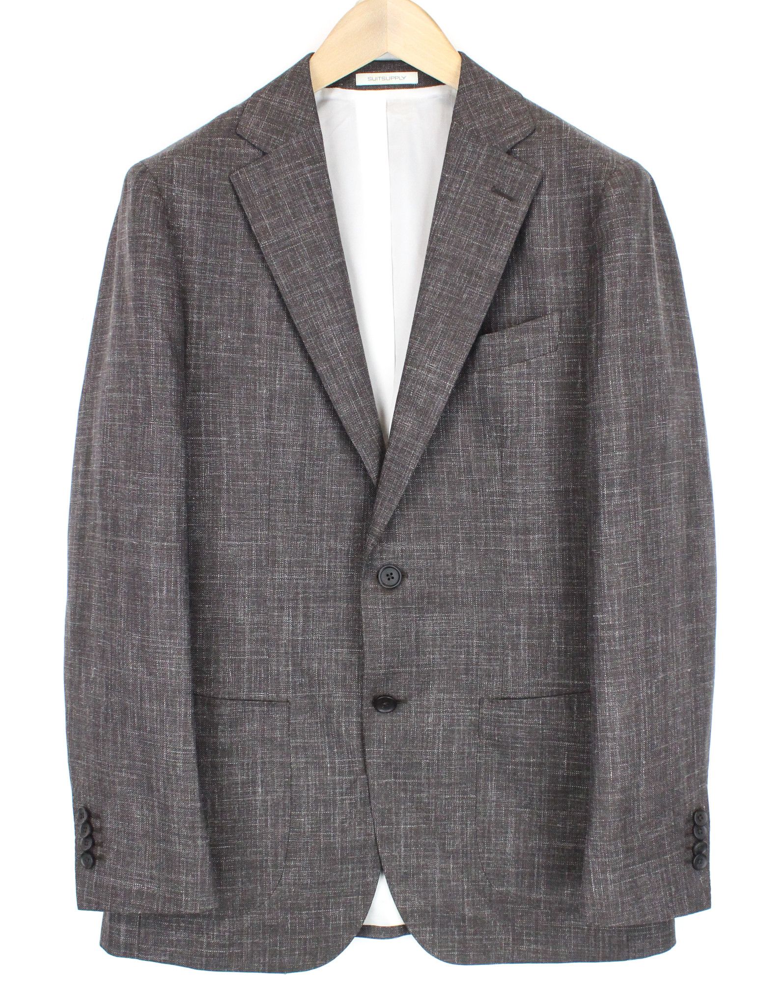 Suitsupply HAVANA UK38R Brown Wool Silk Linen Suit 66523 Size 38R - 2 Thumbnail