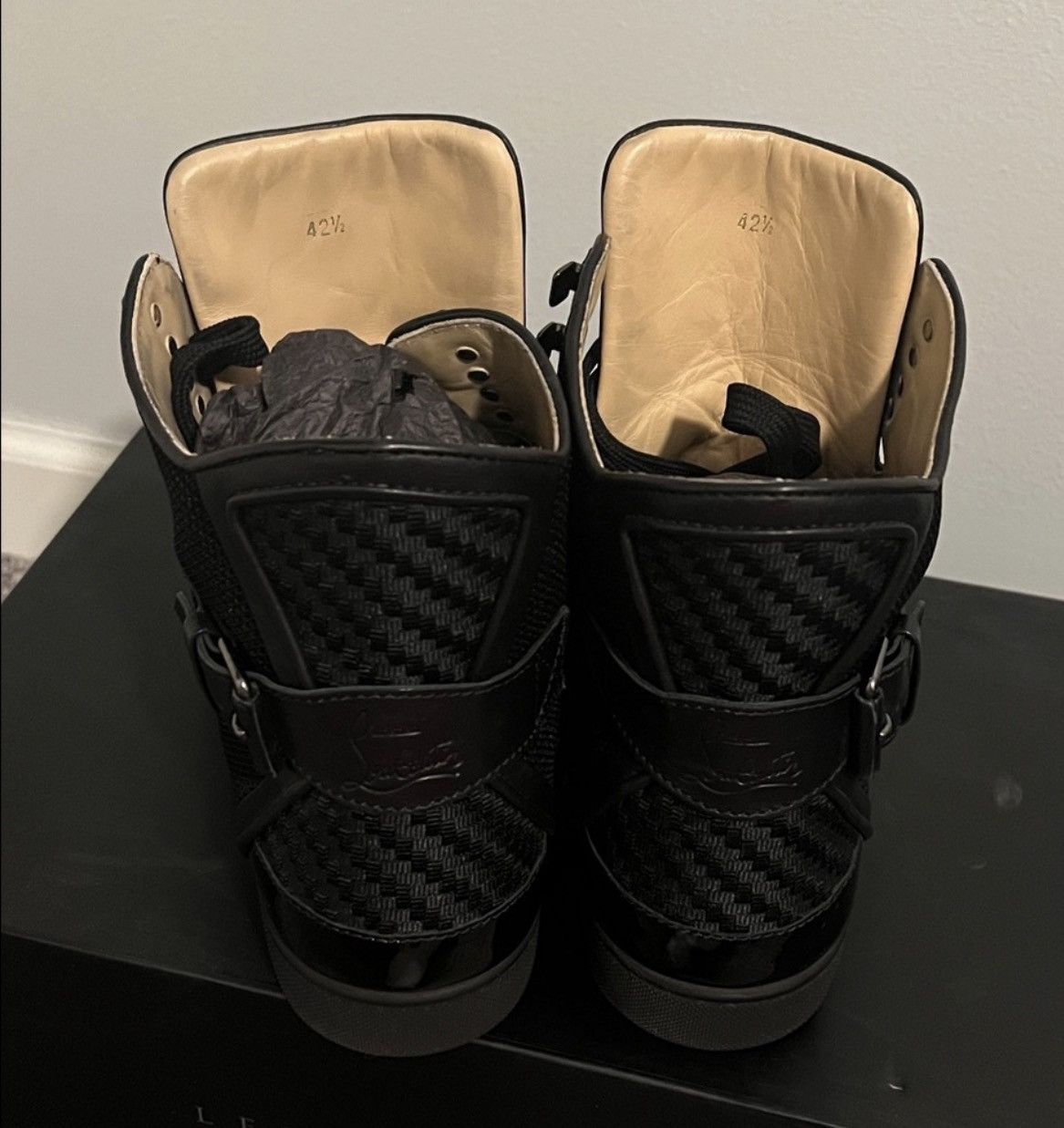 Christian Louboutin Christian Louboutin Louis Black High-Top Sneakers Size US 9.5 / EU 42-43 - 4 Thumbnail