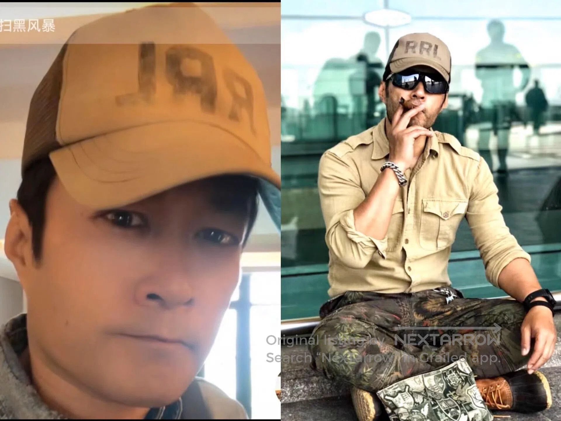RRL Ralph Lauren Double RL Logo Military Baseball Cap. Size ONE SIZE - 4 Thumbnail