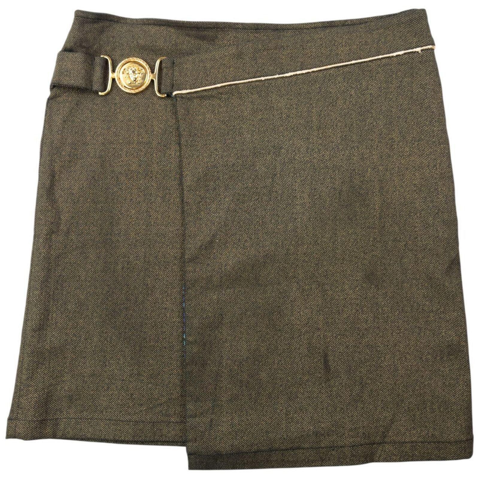 Versace Vintage 2000s Versace Jeans Couture Wrap Mini Skirt Size W34 Size 40" / US 18 - 1 Thumbnail