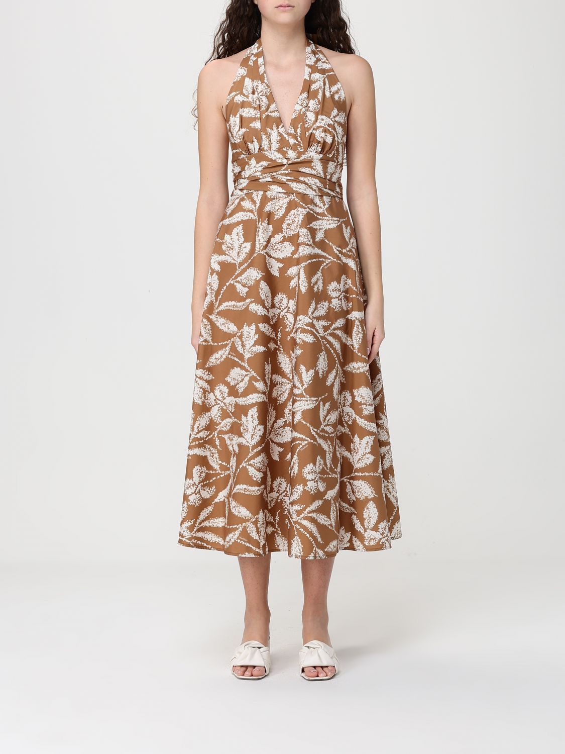 Max Mara Max Mara Dress Woman Brown Size S / US 4 / IT 40 - 1 Thumbnail