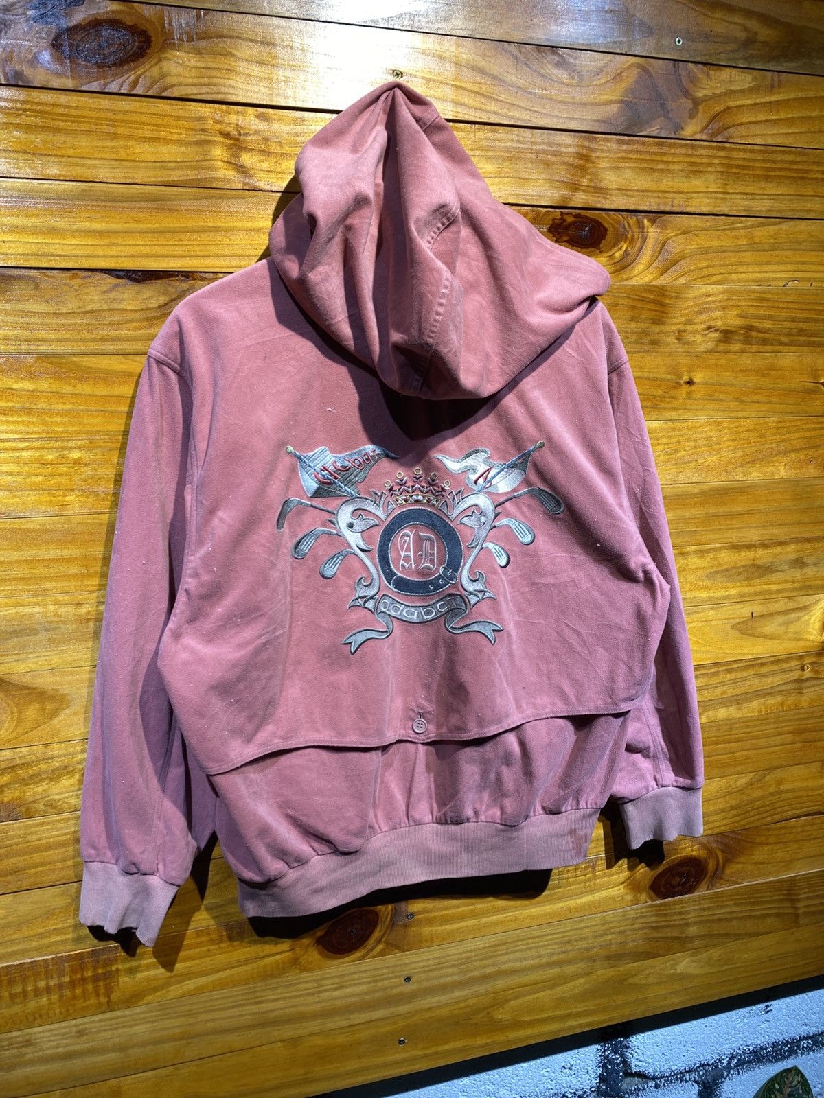 Japanese Brand Vintage Adabar Golf Pink Hooded Jacket – Retro Sportswear Size L / US 10 / IT 46 - 5 Thumbnail