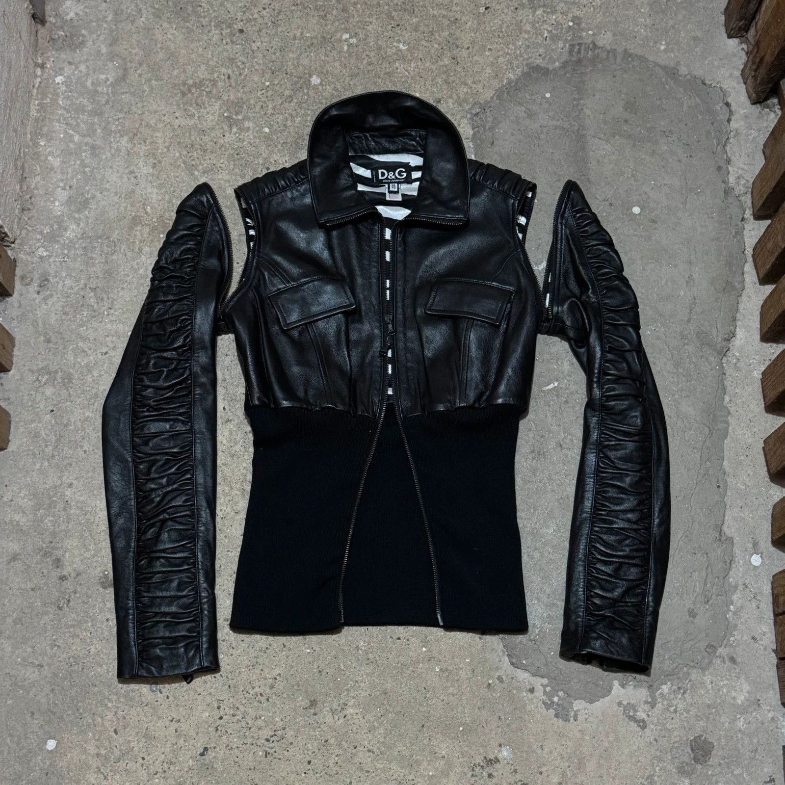 Dolce & Gabbana × Vintage AW2003 Dolce & Gabbana Multi-Zip Leather