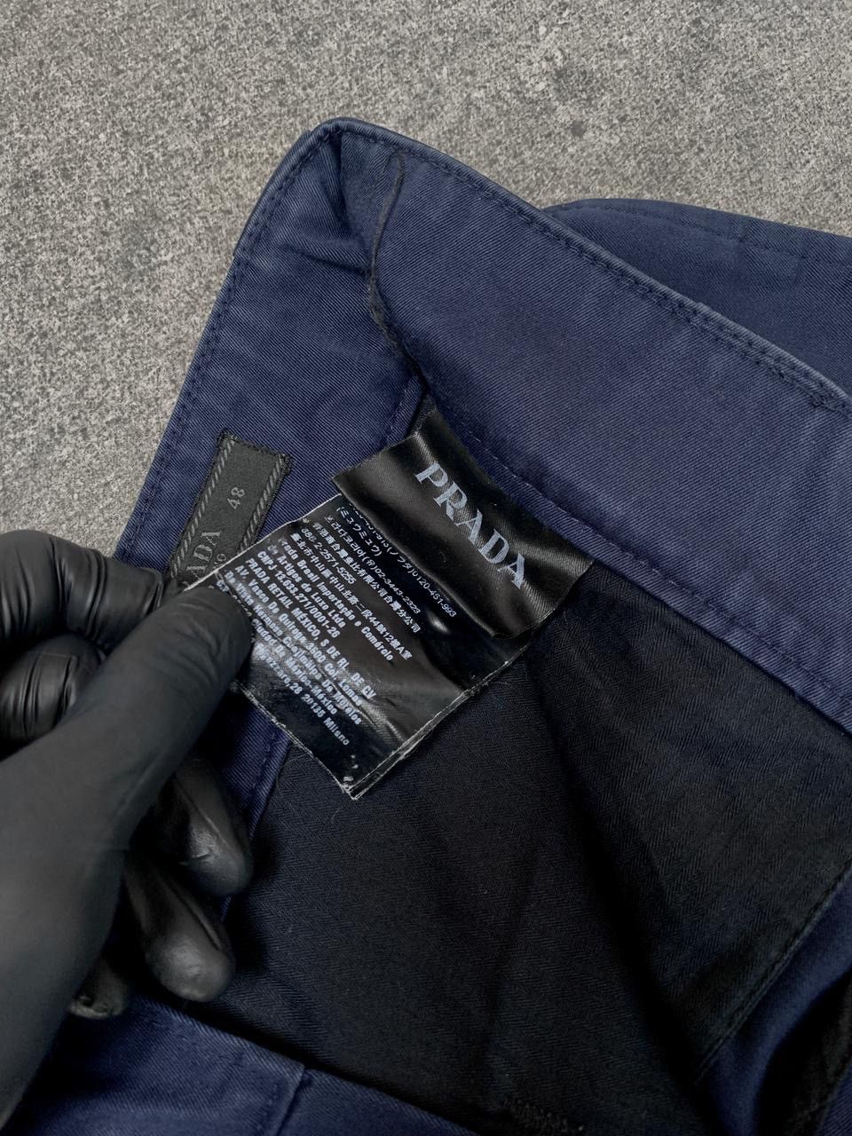 Prada FREE TAX! Triangle Logo Patched Cropped Trousers - 31” Size US 31 - 8 Thumbnail