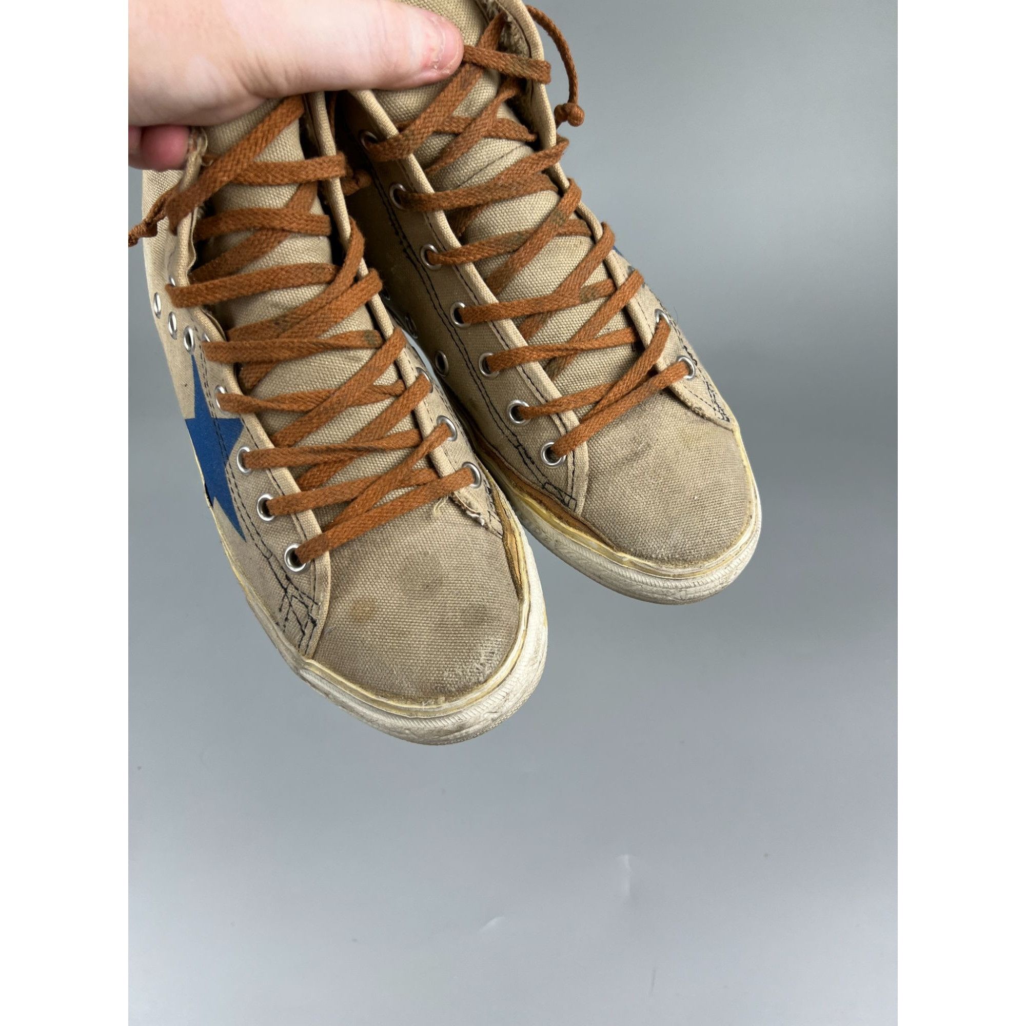 Golden Goose Vintage Golden Goose Francy Hi Top Cloth Sneakers (Y0870) Size US 7 / IT 37 - 4 Thumbnail