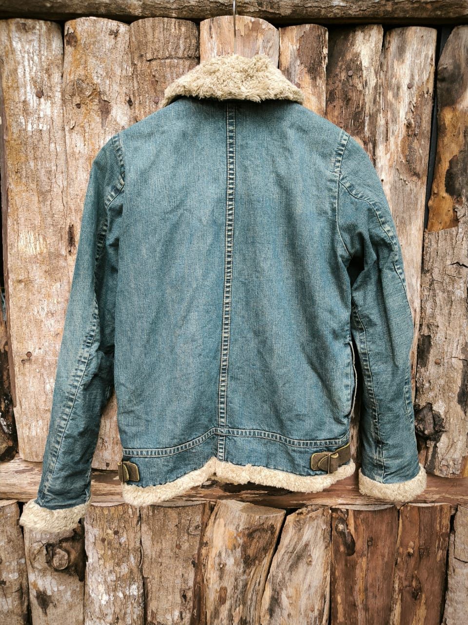 Johnbull Vintage John Bull Kojima Japan Distress Denim jacket Fur Size US M / EU 48-50 / 2 - 2 Thumbnail