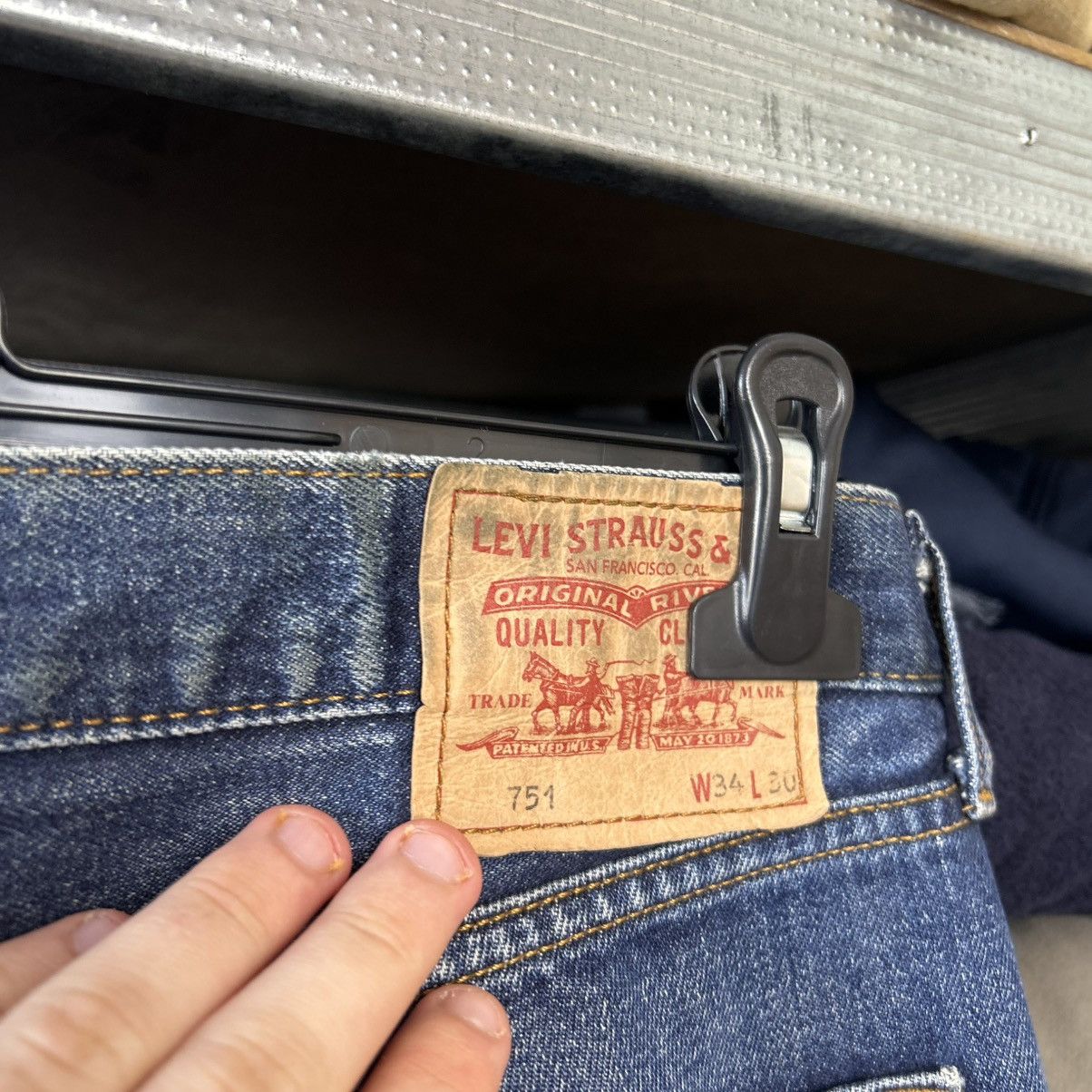 Levi's Vintage Levis 751 Blue Denim Basic Streetwear jeans Size US 32 / EU 48 - 4 Thumbnail