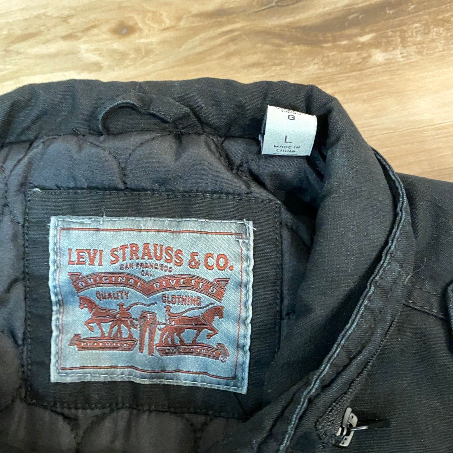 Levi's Levis Jacket Military Canvas Quilted Lining Black Large Mens Regular Size US L / EU 52-54 / 3 - 2 Thumbnail