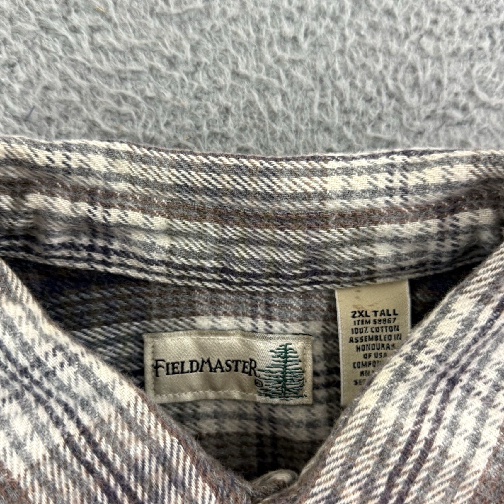 Vintage VINTAGE Fieldmaster Shirt Mens 2XL Tall Plaid Flannel Long Sleeve Button Up USA Size US XXL / EU 58 / 5 - 6 Thumbnail