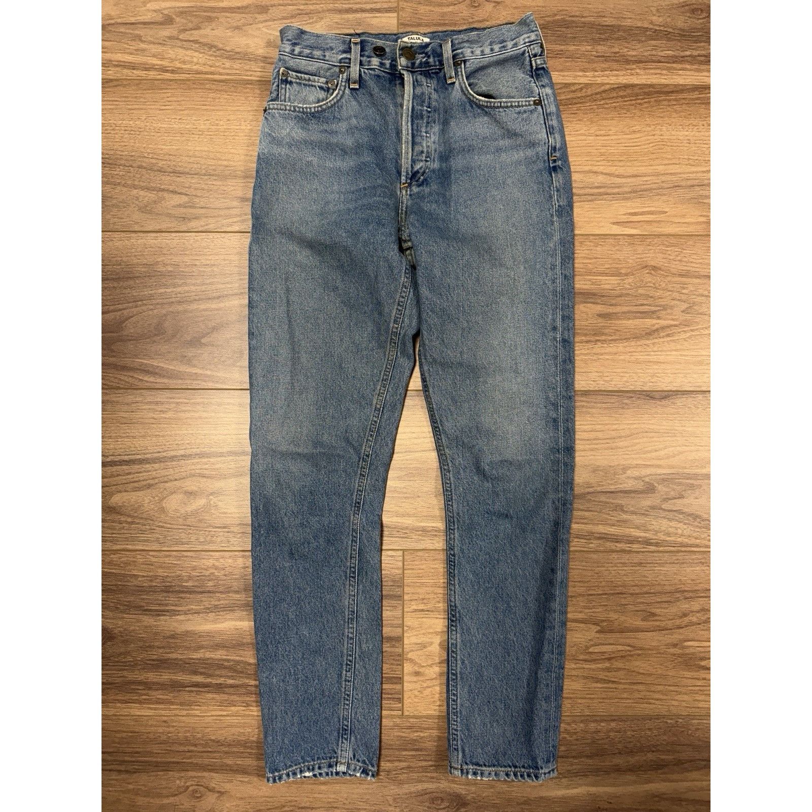 Agolde Talula x Agolde Jeans Womens 24 (27x27) Blue High Rise Taper Size 24" / US 00 / IT 34 - 1 Thumbnail