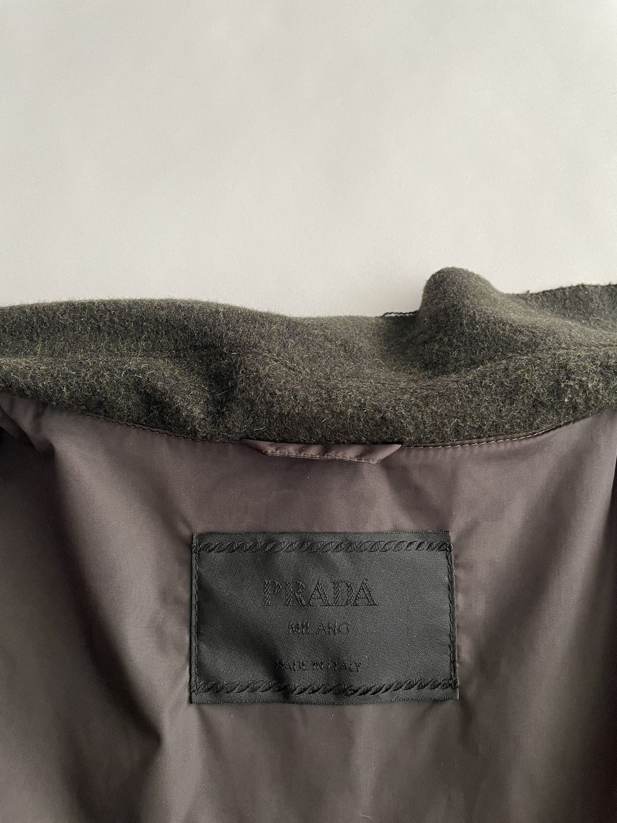 Prada Prada FW04 Waxed Elbow Wool Coat Size US XL / EU 56 / 4 - 8 Thumbnail