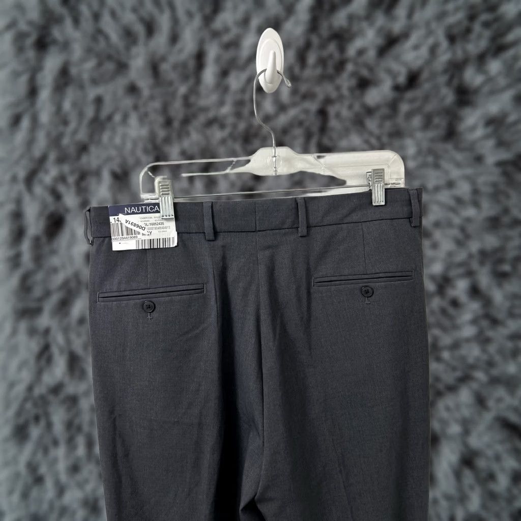 Nautica Nautica Dress Pants Mens 36x34 Gray Flat Front Slim? No, keep Classic fit with Waist 36 Inseam 34. Size US 36 / EU 52 - 1 Thumbnail