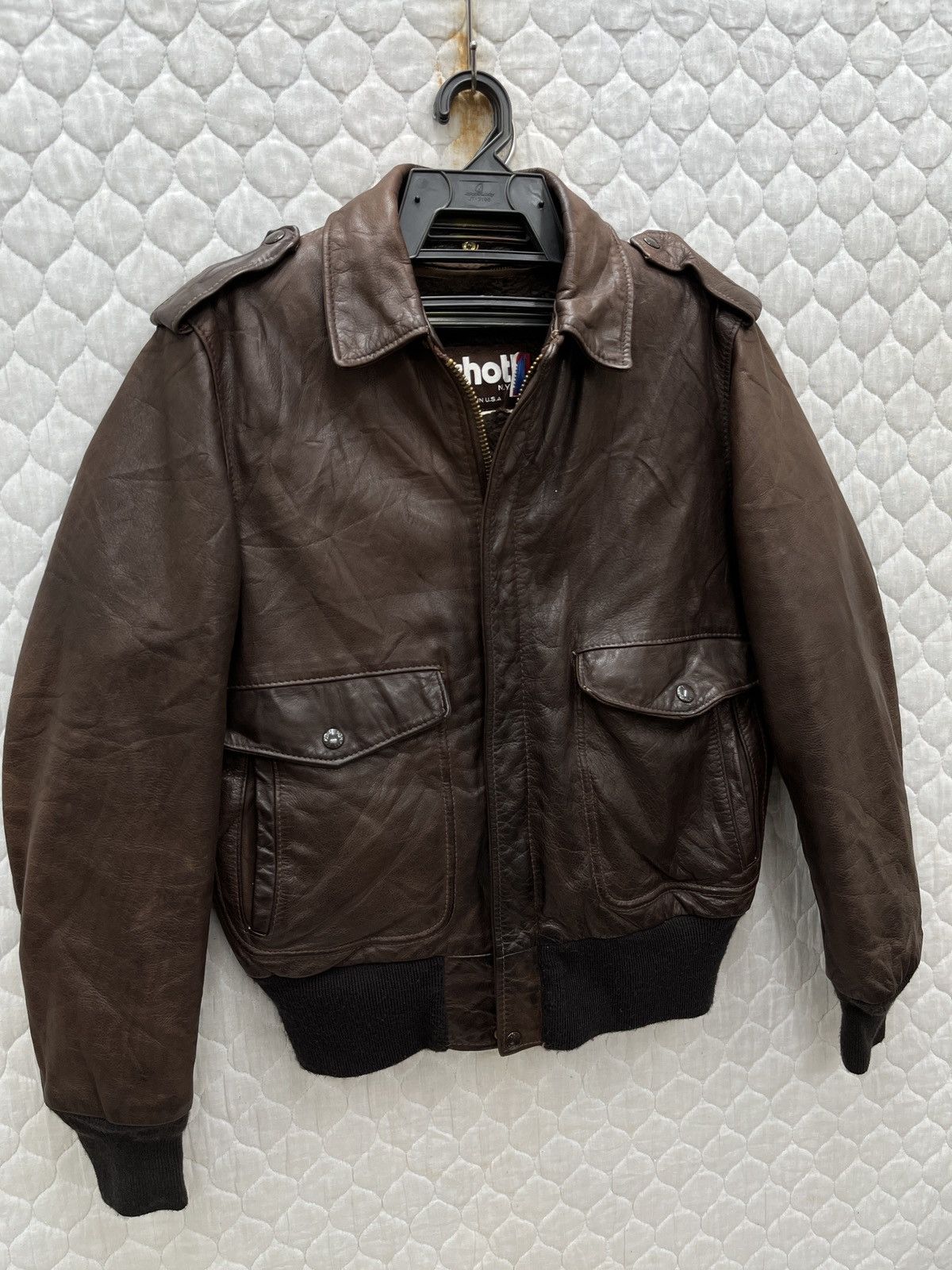 Schott 🔥🔥🔥STEALS VTG SCHOTT A2 LEATHER JACKET Size US S / EU 44-46 / 1 - 2 Thumbnail