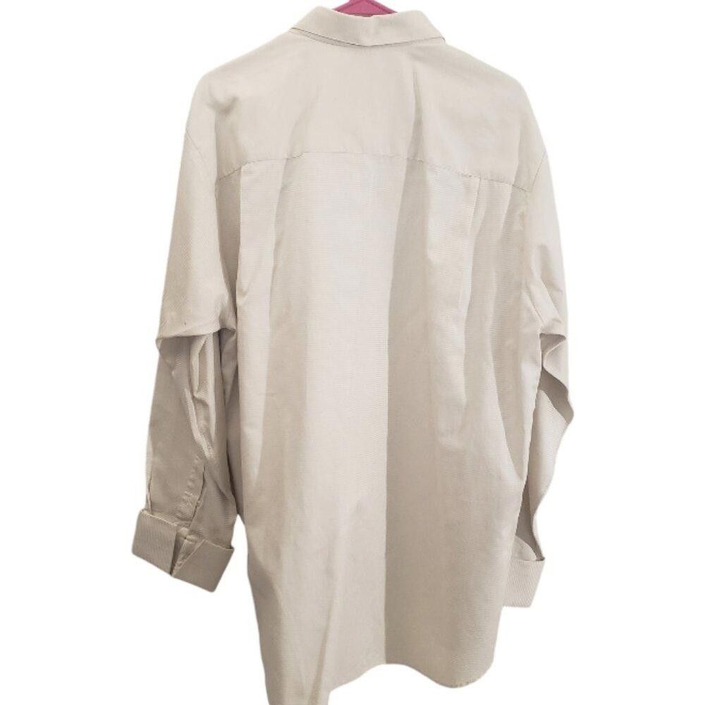 Jos. A. Bank CT1865 Jos A. Bank Traditional Fit Cream Dress Shirt 16/34 Size 38R - 4 Thumbnail
