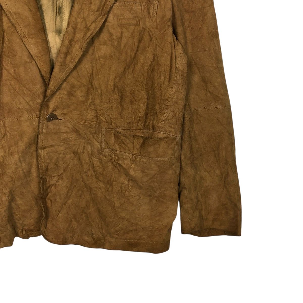 Genuine Leather 🔥VINTAGE CHORE LEATHER JACKET WORKER PELLARI ISSEY MIYAKE Size US M / EU 48-50 / 2 - 7 Thumbnail