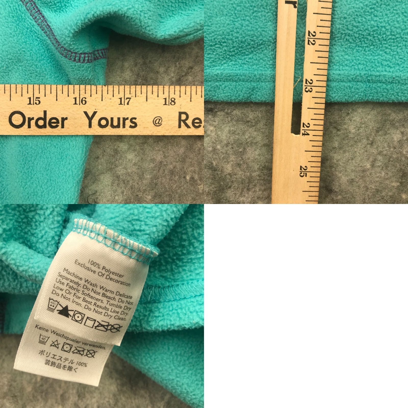 Eddie Bauer Eddie Bauer Womens Pullover XS Teal Fleece 1/4 Zip Long Sleeve Sweatshirt Size XS / US 0-2 / IT 36-38 - 8 Thumbnail