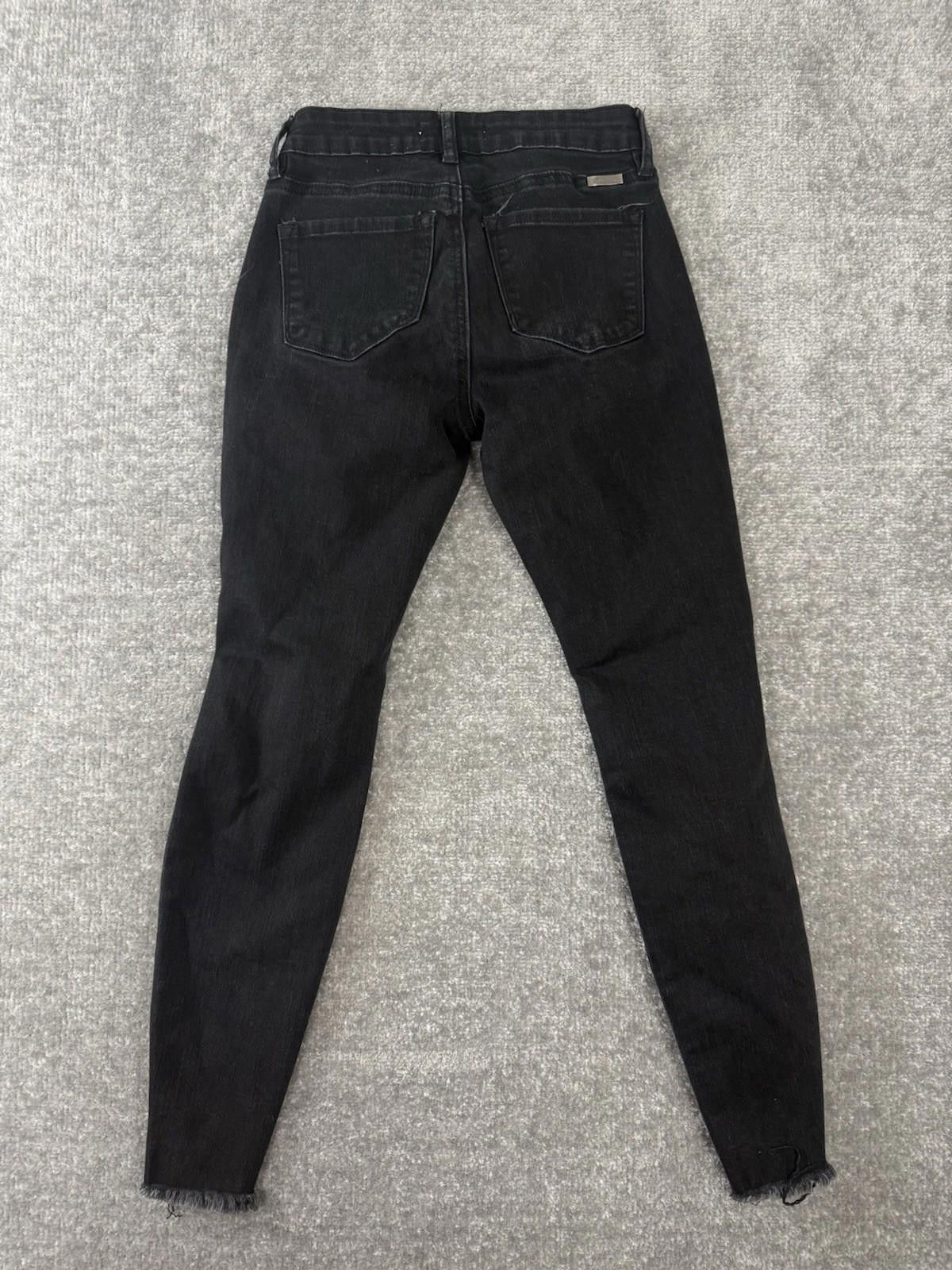 Kancan USA KANCAN Sz 1/24 Women’s Black MidRise Skinny Jeans Distressed Size 24" / US 00 / IT 34 - 4 Thumbnail