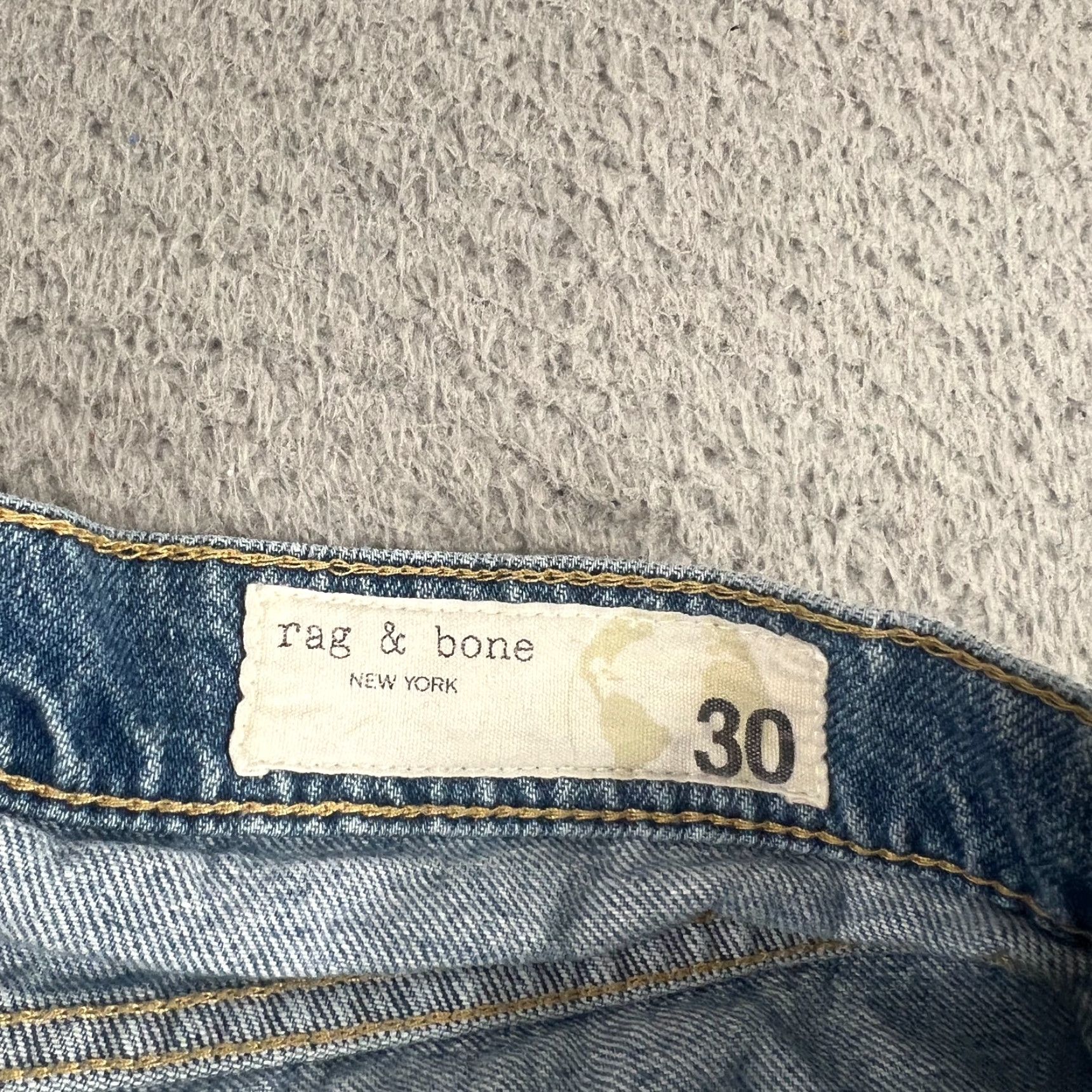 Rag & Bone Rag & Bone Alex Jeans Womens 30 Blue High Rise Straight Denim Button Fly Size 30" / US 8 / IT 44 - 7 Thumbnail