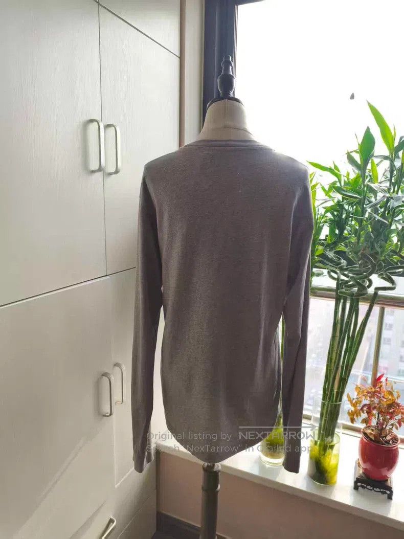 Acne Studios Acne Studios Gray Smile Long Sleeve T-Shirt Size S / US 4 / IT 40 - 2 Thumbnail