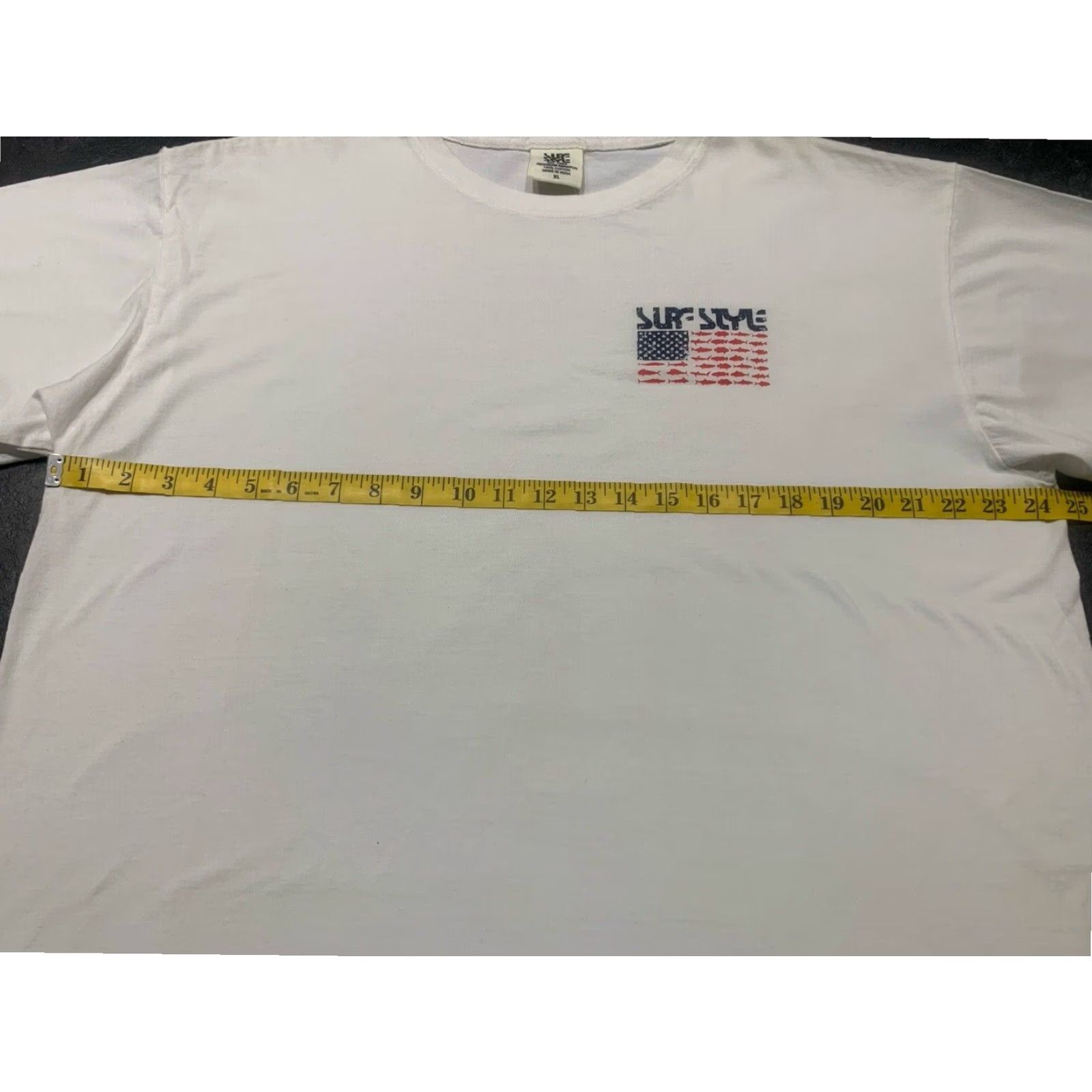 Vintage Surf Style Mens Beach T-Shirt White XL Short Sleeve V-Neck Size US XL / EU 56 / 4 - 5 Thumbnail