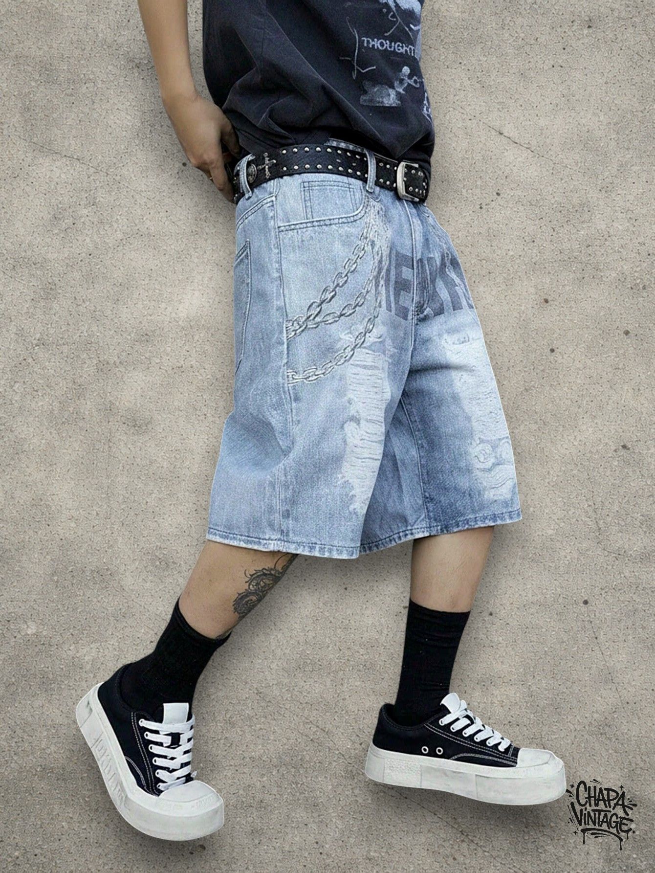 Vintage Washed jeans shorts Size US 32 / EU 48 - 3 Thumbnail
