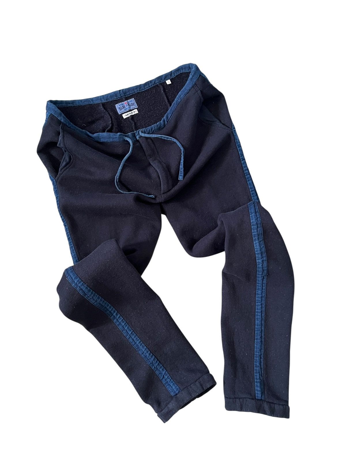 Blue Blue Japan Blue Blue 🇯🇵 Indigo Cotton Hair Blend Drawstring Pants Size US 34 / EU 50 - 1 Thumbnail
