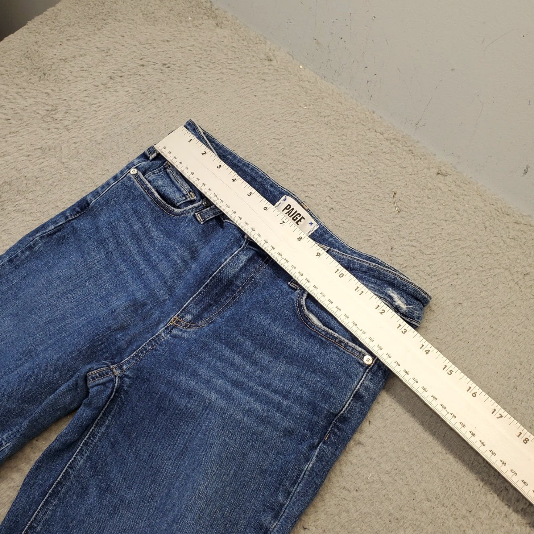 Paige Paige Womens Jeans 27 Blue Denim Distressed Skinny Crop Verdugo Whiskered Leg N/A Size 27" / US 4 / IT 40 - 3 Thumbnail