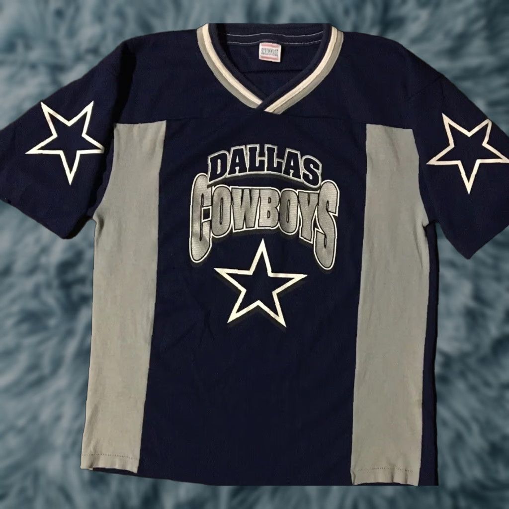 NFL VINTAGE 90s Dallas Cowboys Jersey Shirt S Blue Football NFL Grunge 80s Single Stitch T-Shirt Mens Size S Size US S / EU 44-46 / 1 - 1 Thumbnail