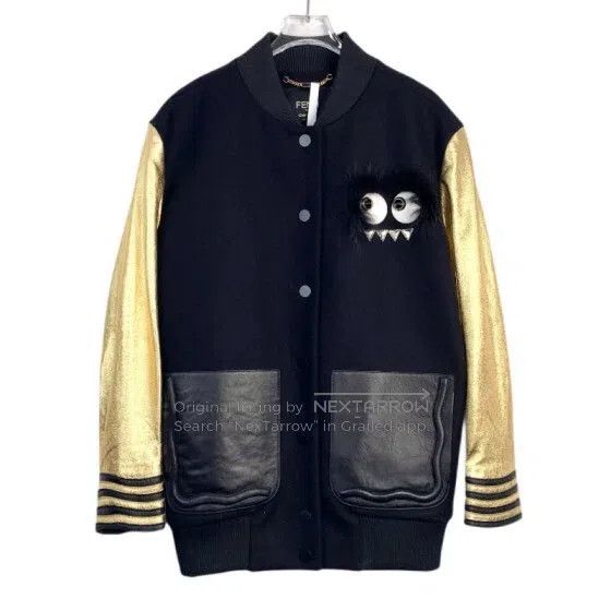 Fendi Fendi Little monster eye black and gold color block baseba Size XS / US 0-2 / IT 36-38 - 1 Thumbnail