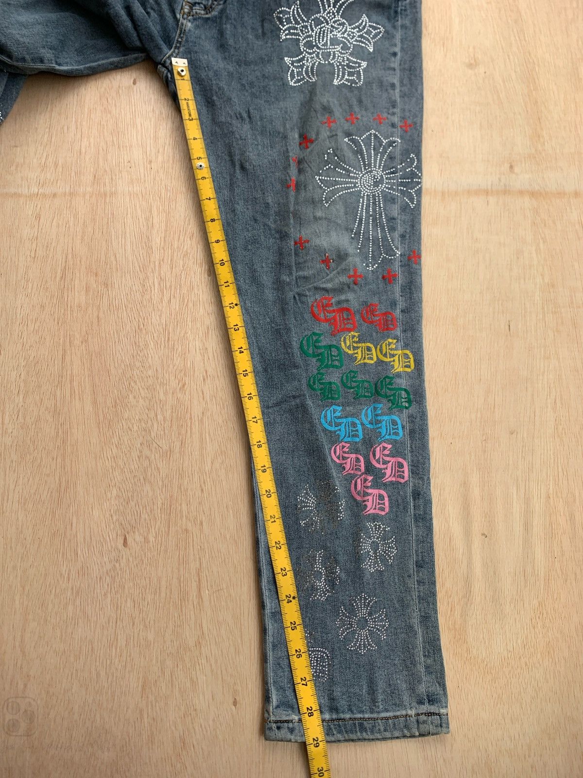 Hysteric Glamour × Japanese Brand Chrome Hearts Style By Hydrogen Design Pants Size US 35 - 12 Thumbnail