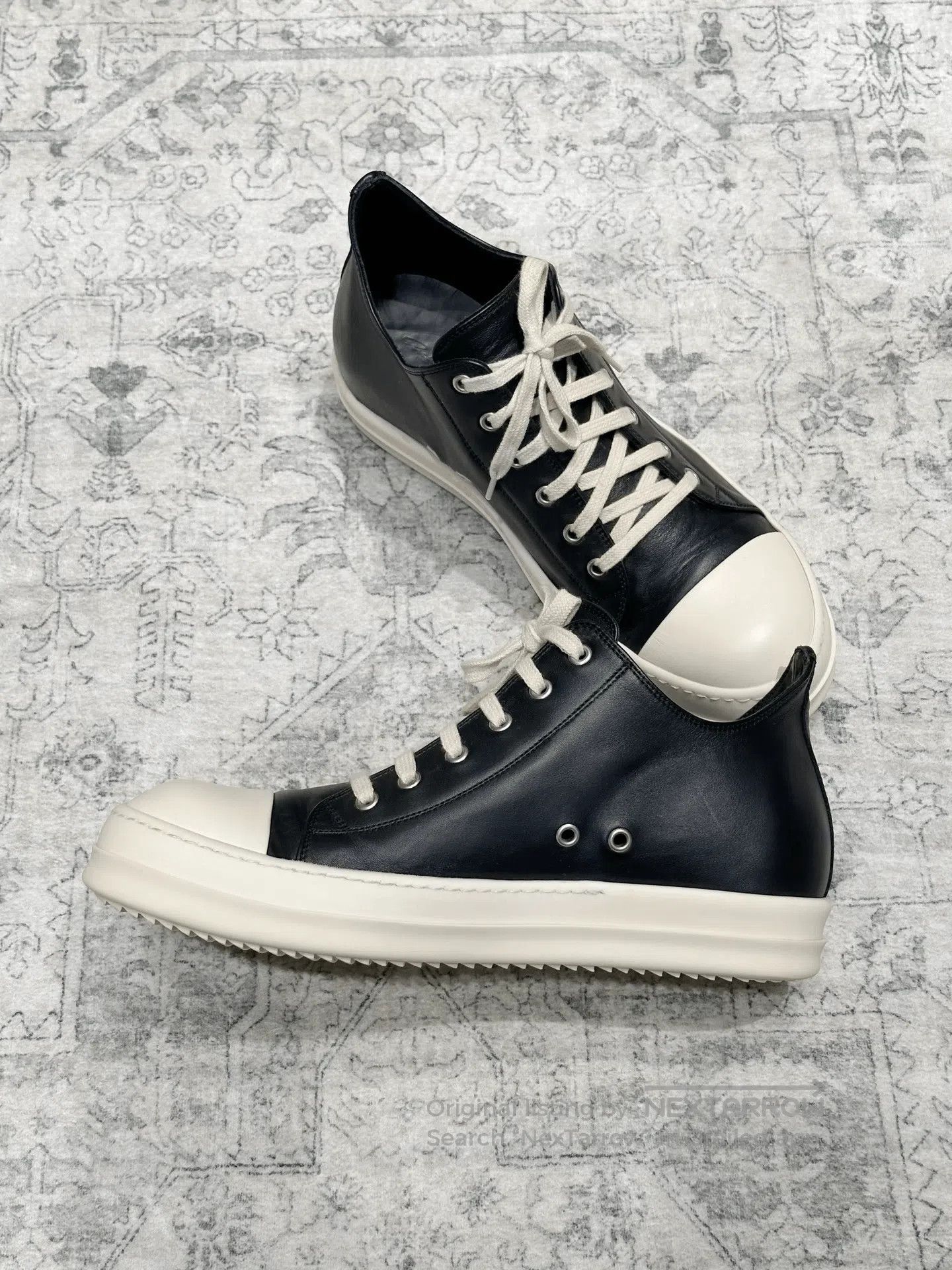 Rick Owens Rick Owens x Converse Leather Low-Top. Size US 10.5 / EU 43-44 - 5 Thumbnail