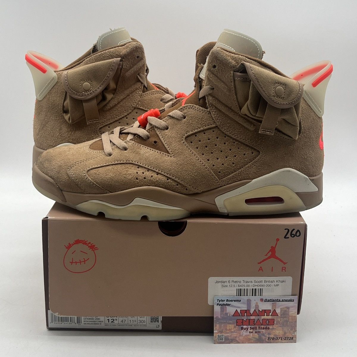 Jordan Brand Travis Scott x air Jordan 6 British khaki Size US 12.5 / EU 45-46 - 1 Thumbnail