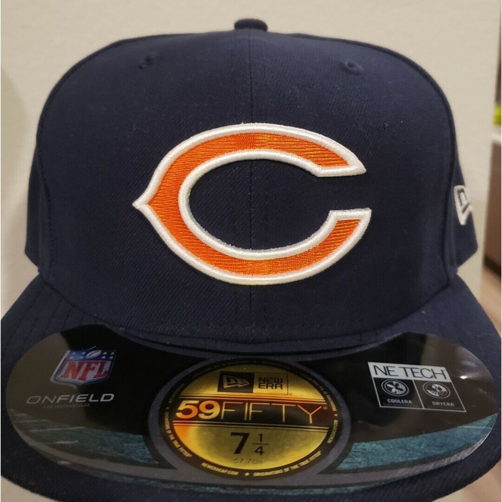 New Era Chicago Bears Hat On Field 5950 Fitted Size 7 1/4 New Era Size ONE SIZE - 1 Thumbnail