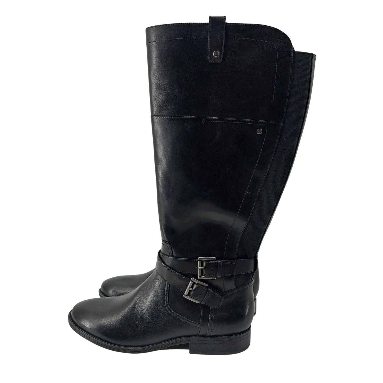 Marc Fisher Marc Fisher Audrey Leather Riding Boots Size 8 Buckle Zip Size US 8 / IT 38 - 1 Thumbnail