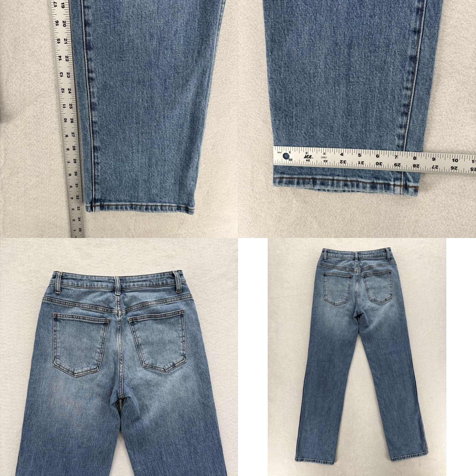 Vintage KUT From The Kloth Melissa Straight Jeans Womens 4 Blue Mid Rise Stretch Denim Size 27" / US 4 / IT 40 - 8 Thumbnail