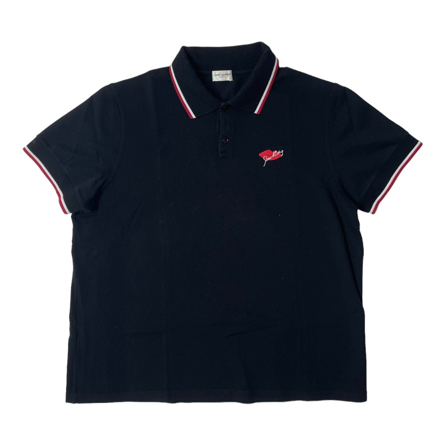 Slow Kissing Polo Tee Shirt Black